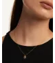 Collar P D Paola, letra N mini, con baño de oro de 18k.