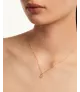Collar P D Paola, letra S mini, con baño de oro de 18k.