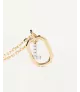 Collar P D Paola, letra L mini, con baño de oro de 18k.
