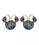 Pendientes Disney Minnie Mouse colores, en plata 925 milésimas.
