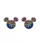 Pendientes Disney Mickey Mouse colores, en plata 925 milésimas.