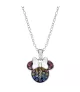 Colgante Disney Minnie Mouse colores, en plata 925 milésimas.