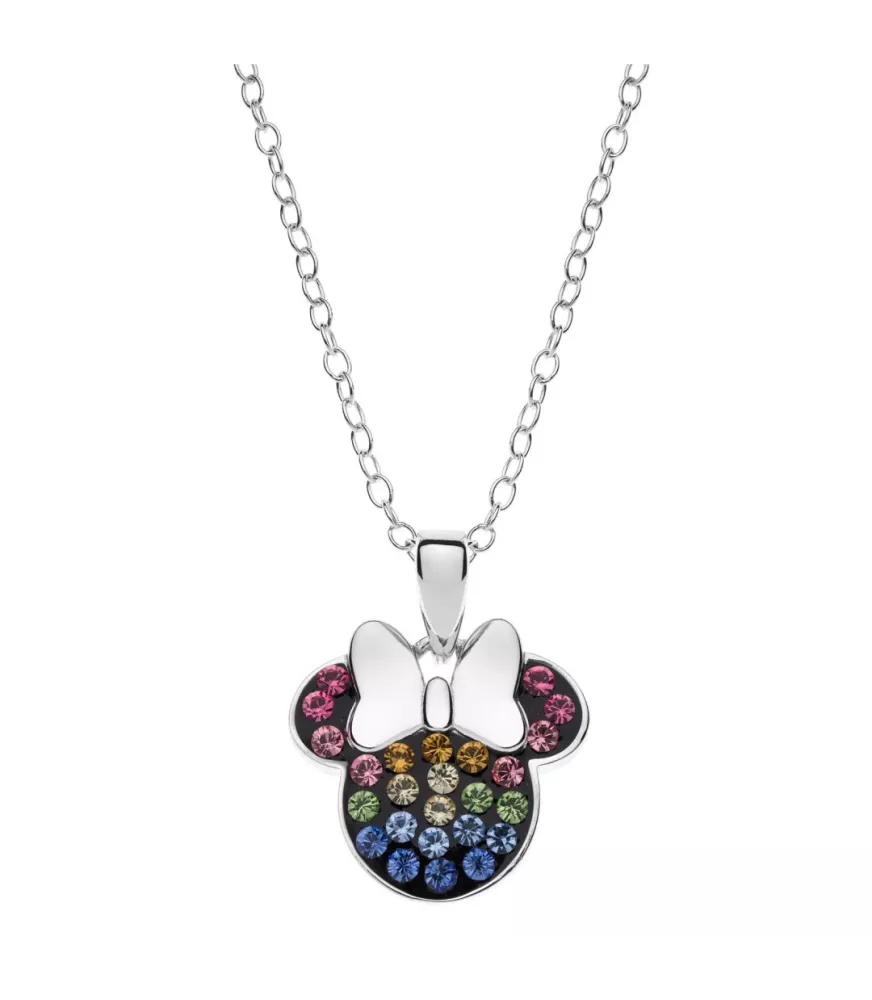Colgante Disney Minnie Mouse colores, en plata 925 milésimas.