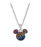 Colgante Disney Mickey Mouse colores, en plata 925 milésimas.