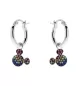 Pendientes aro Disney Mickey Mouse colores, en plata 925 milésimas.