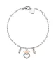 Pulsera Disney Princess corazón corona, en plata 925 milésimas.