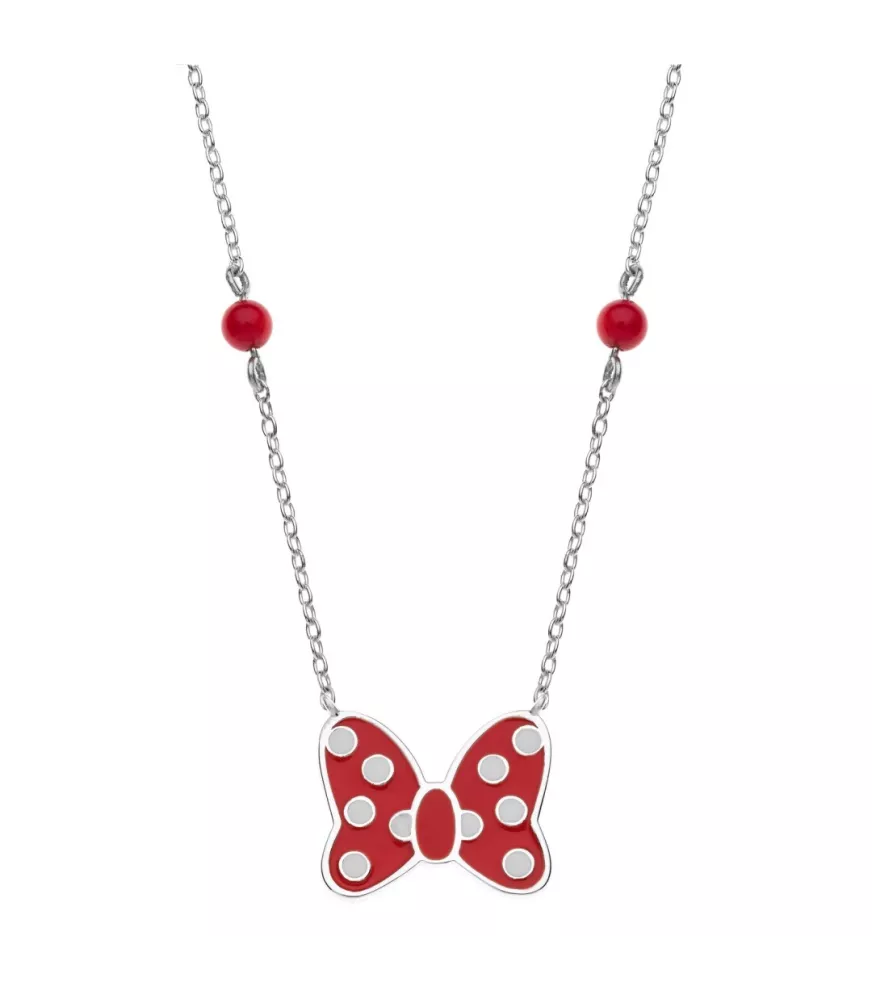 Colgante Disney Mickey Mouse Lazo Minnie, en plata 925 milésimas.