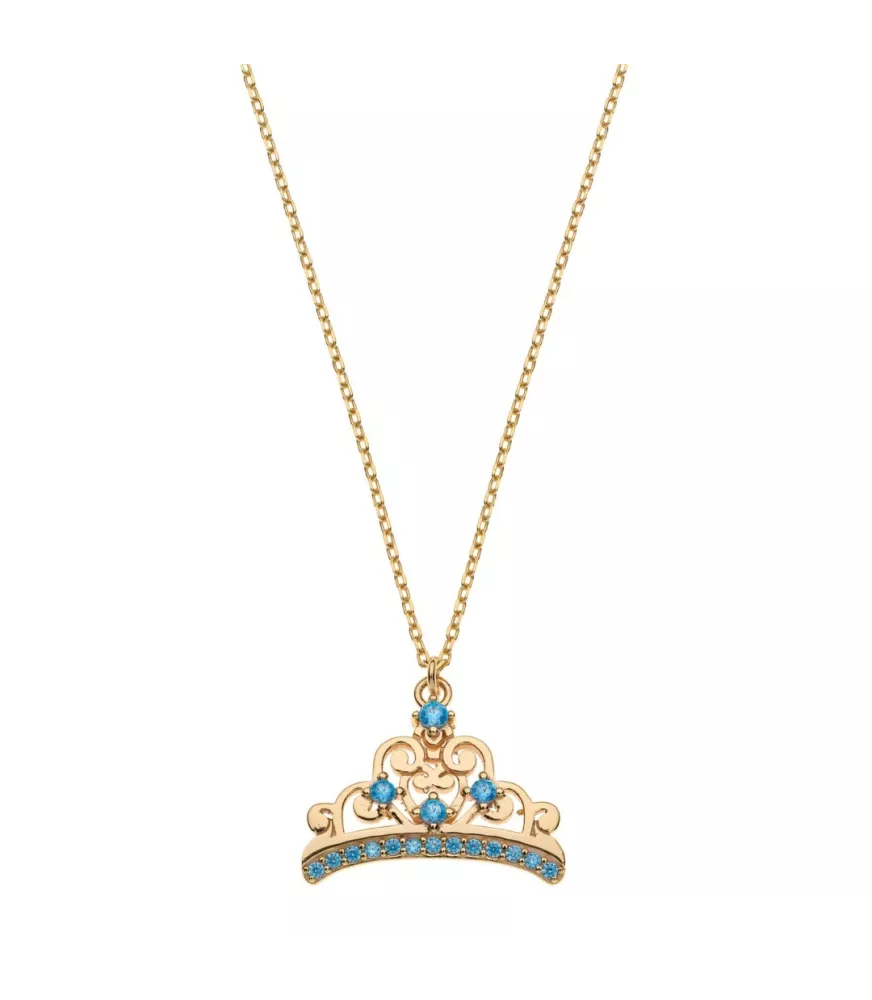 Colgante Disney Princess Corona, en plata 925 milésimas dorada.