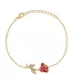 Pulsera Disney Princess Rosa, en plata 925 milésimas chapado en oro