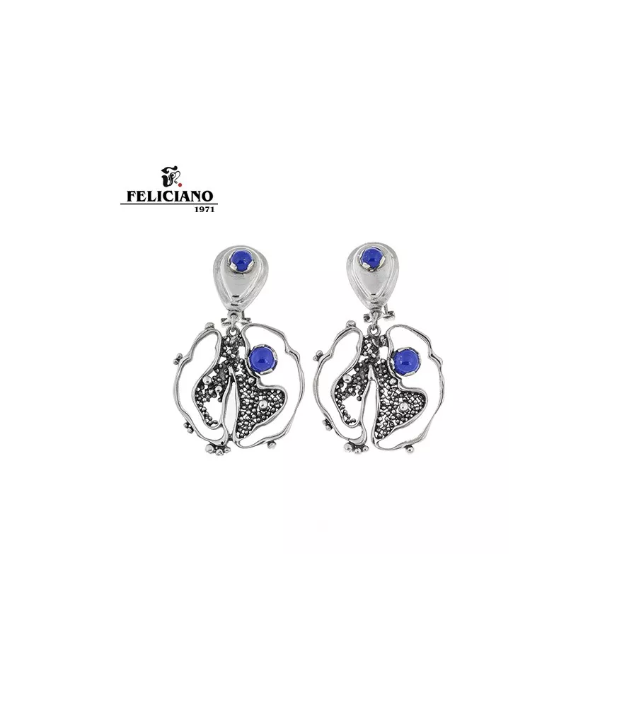 Pendientes de plata y piedra