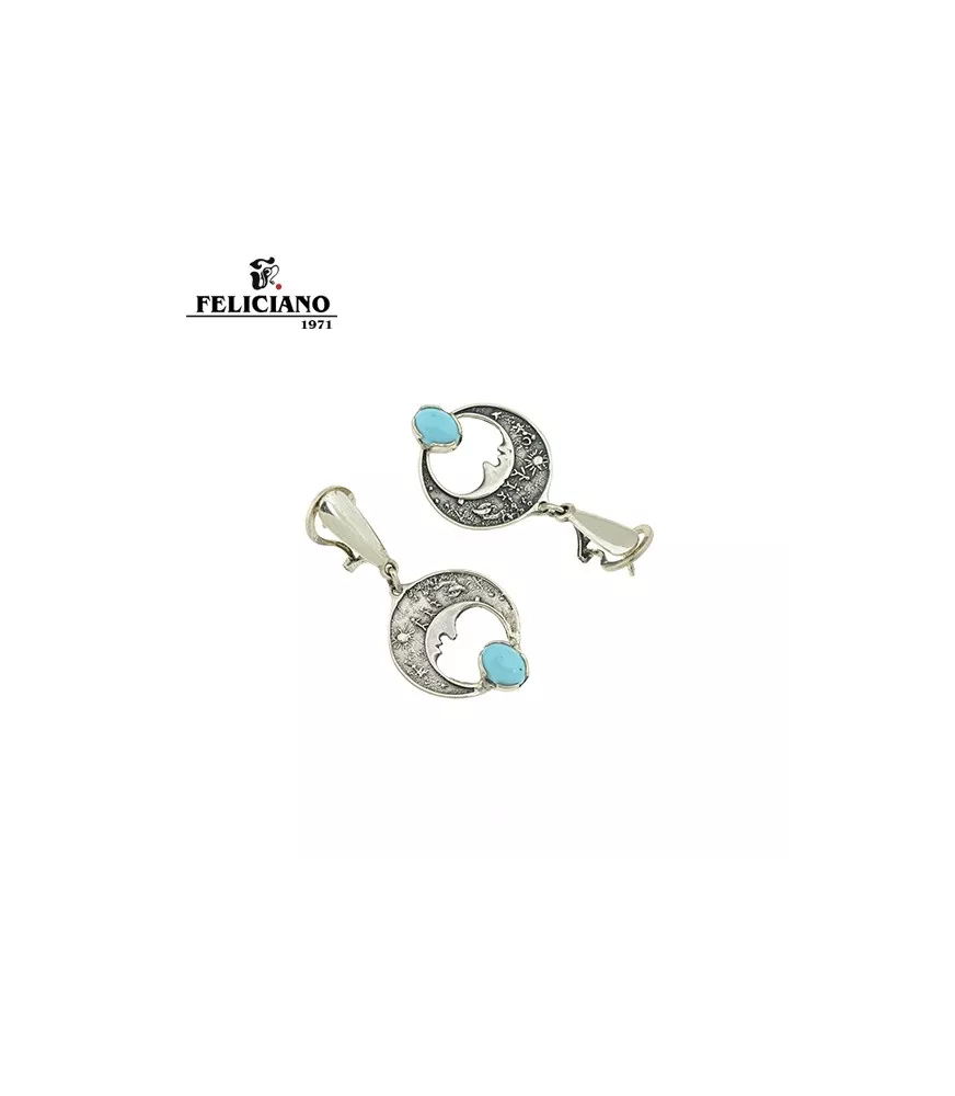 Pendientes de plata y turquesa