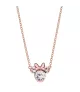 Colgante Disney Mickey Mouse Minnie piedras grandes, en plata 925 milésimas.