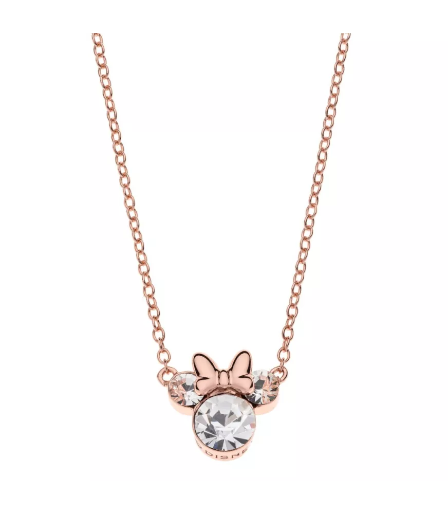 Colgante Disney Mickey Mouse Minnie piedras grandes, en plata 925 milésimas.
