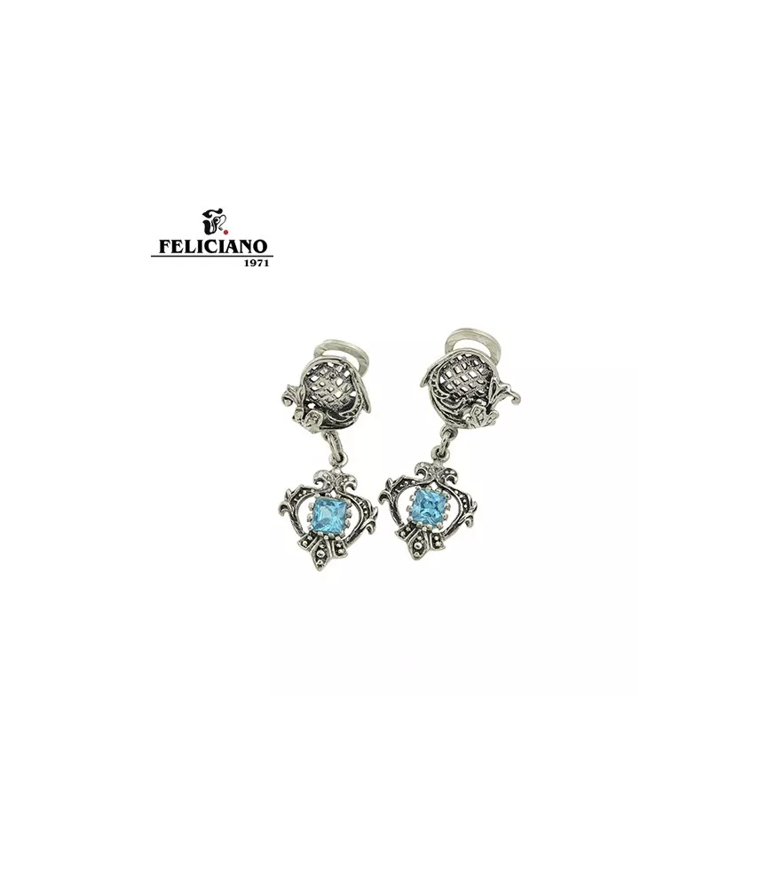 Pendientes de plata y piedra