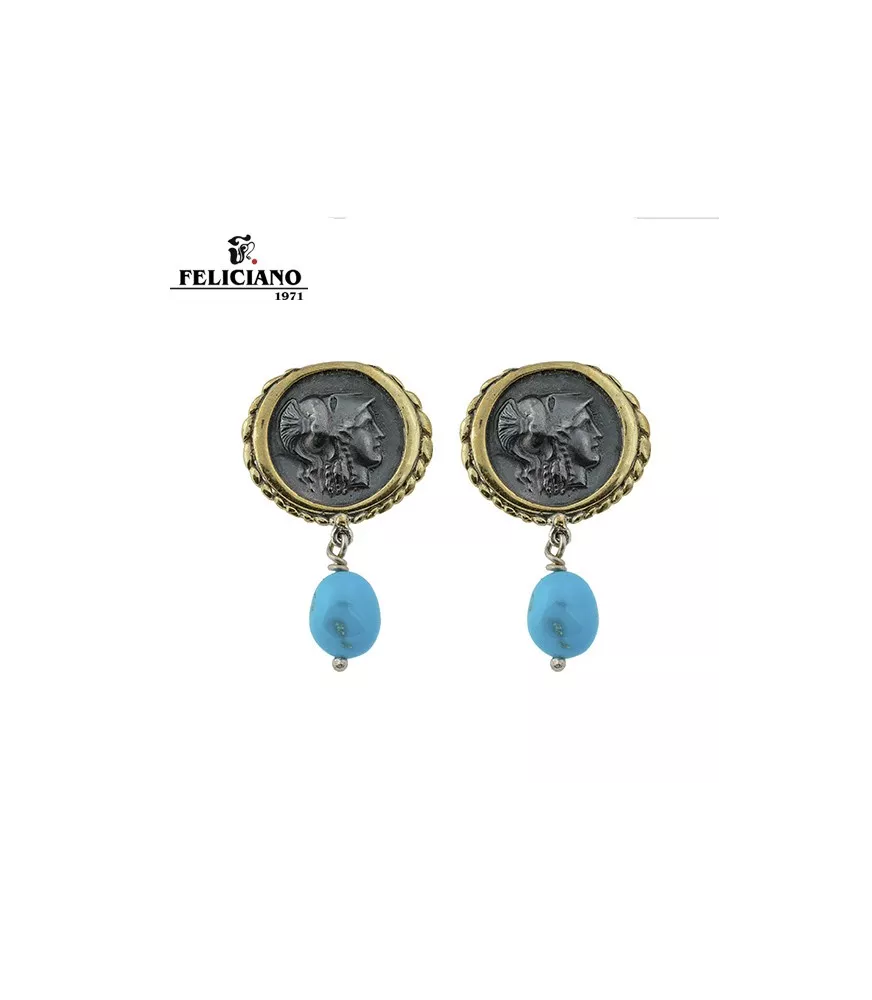 Pendientes  de plata y bronce