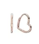 Pendientes de Aro Pandora Con Un Recubrimiento En Oro Rosa De 14k Corazón Asimétrico