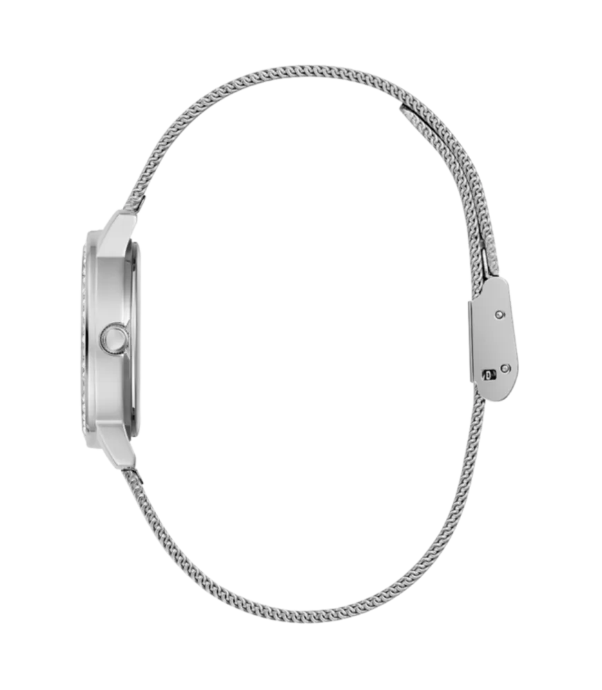 Cuarzo, analógico, 3 agujas y brazalete en acero.