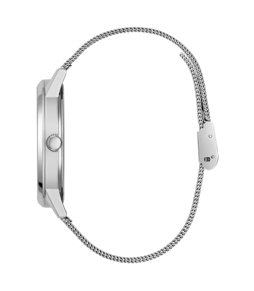 Cuarzo ,analógico y 3 agujas . Con correa de acero.