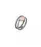 Anillo Sunfield en plata, cuarzo rosa y con circonitas blancas