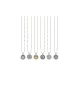 Colgante Sunfield en plata, con piedras y circonitas de colores.