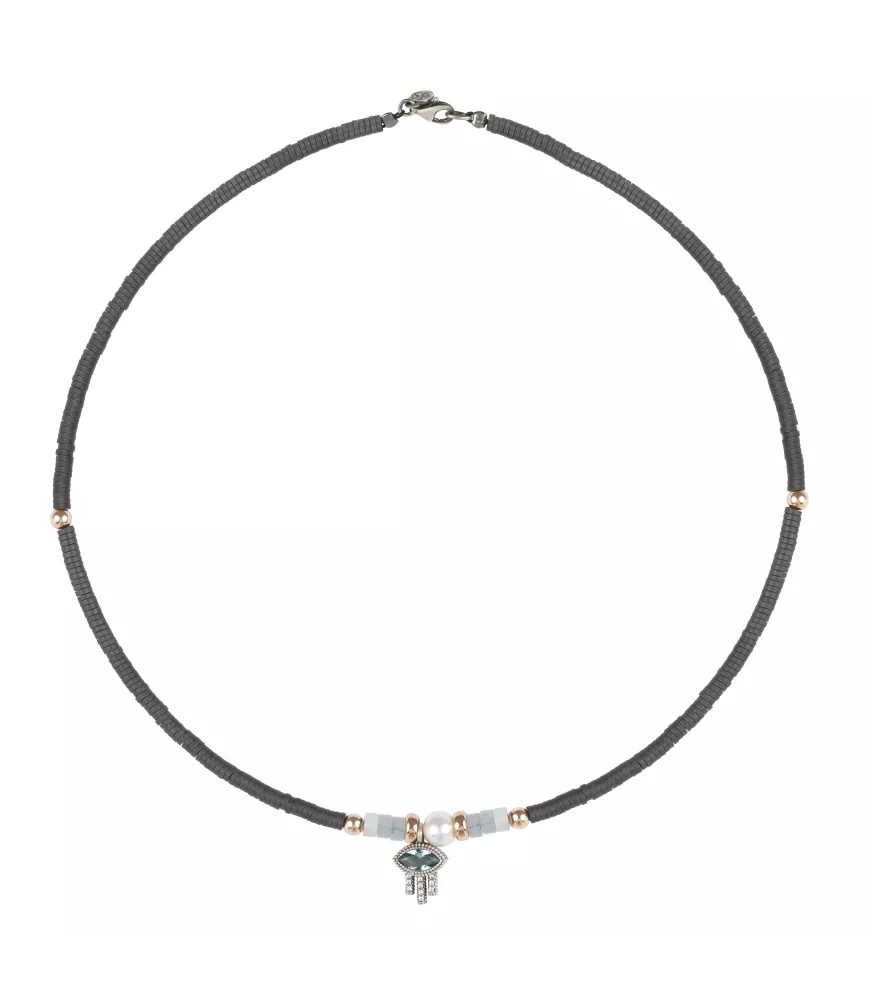 Colgante Sunfield en plata, con piedras y circonitas de colores.