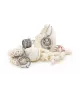 Colgante Sunfield en plata, con piedras y circonitas de colores.