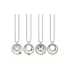 Colgante Sunfield en plata, con piedras y circonitas de colores.
