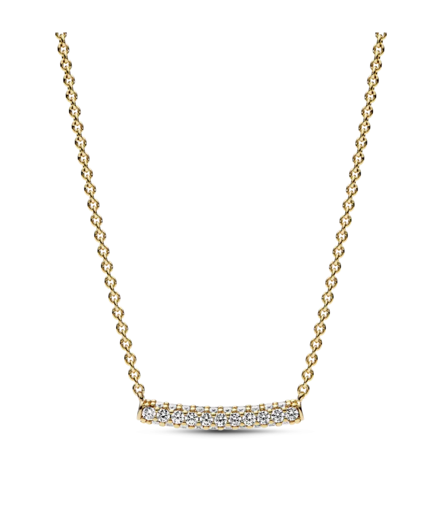 Collar con un recubrimiento en oro de 14k Fila en Pavé 
