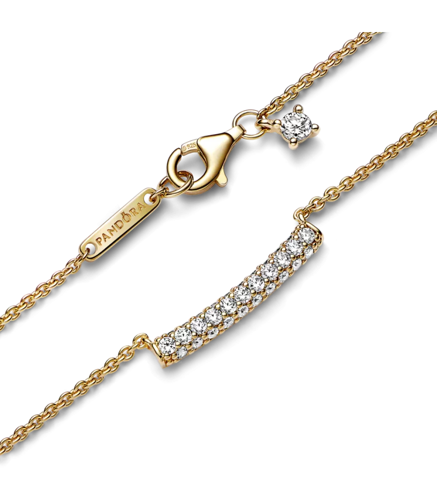 Collar con un recubrimiento en oro de 14k Fila en Pavé 