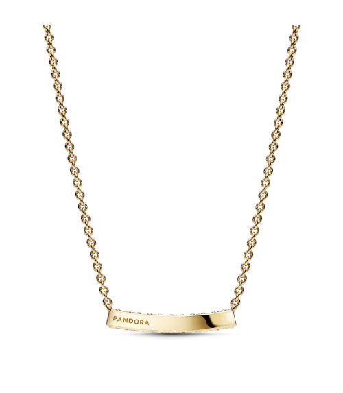 Collar con un recubrimiento en oro de 14k Fila en Pavé 