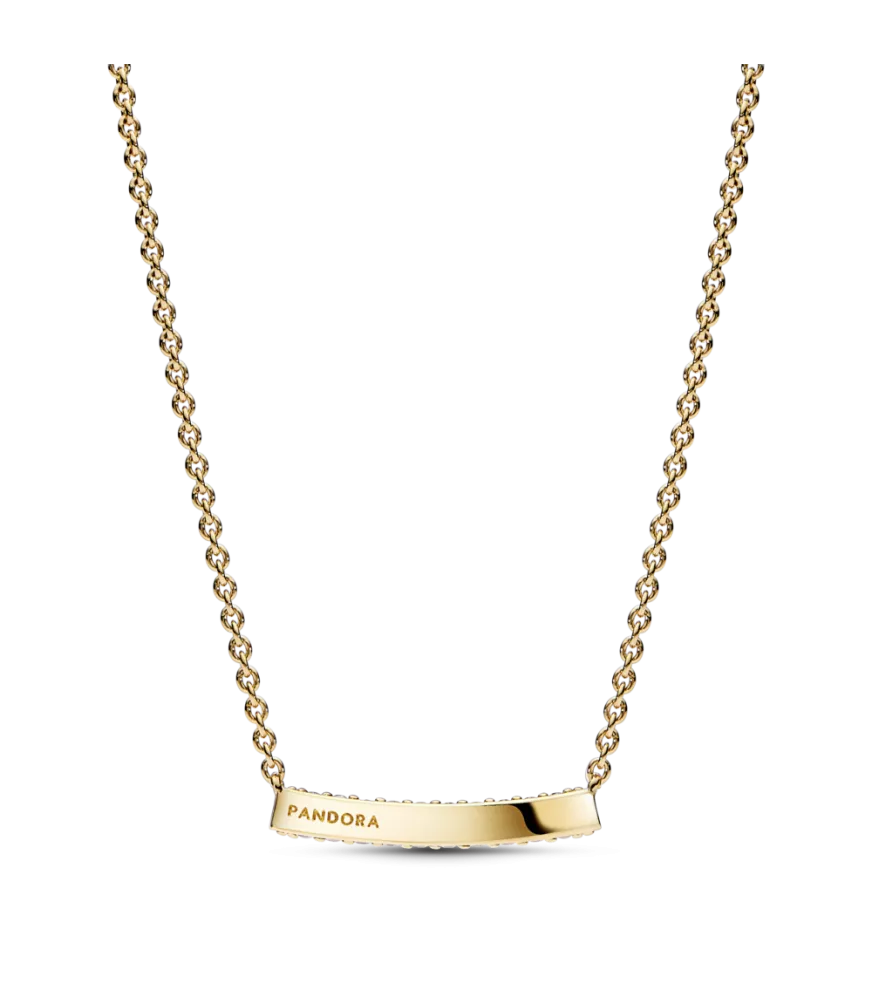 Collar con un recubrimiento en oro de 14k Fila en Pavé 