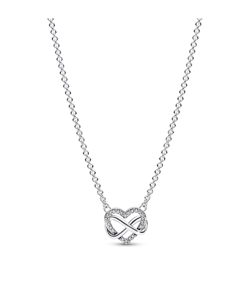 Collar en plata de ley Círculo en Pavé