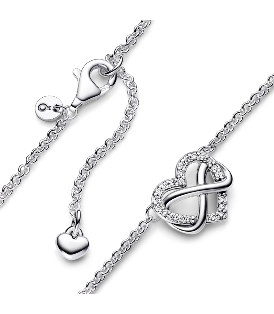 Collar en plata de ley Círculo en Pavé