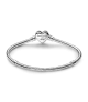 Pulsera Pandora Moments en plata de ley Cadena de Serpiente con Cierre Corazón Infinito Brillante