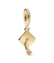 Charm Colgante con un recubrimiento en oro de 14k Birrete Graduación