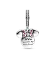 Charm Colgante Doble en plata de ley y con un recubrimiento en oro rosa de 14k Silueta Minnie Mouse de Disney