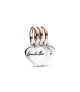 Charm Colgante Divisible Triple en plata de ley y con un recubrimiento en oro rosa de 14k Corazones Generación Familia