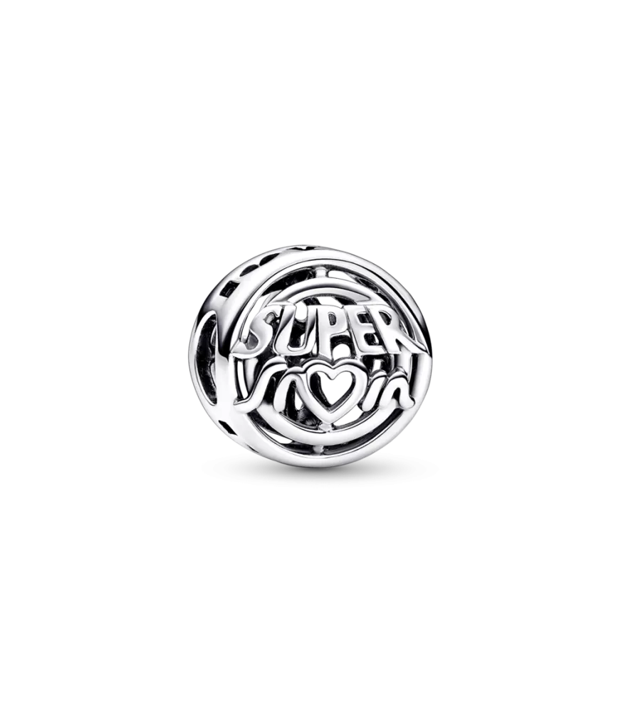 Charm en plata de ley Súper Mamá en Filigrana