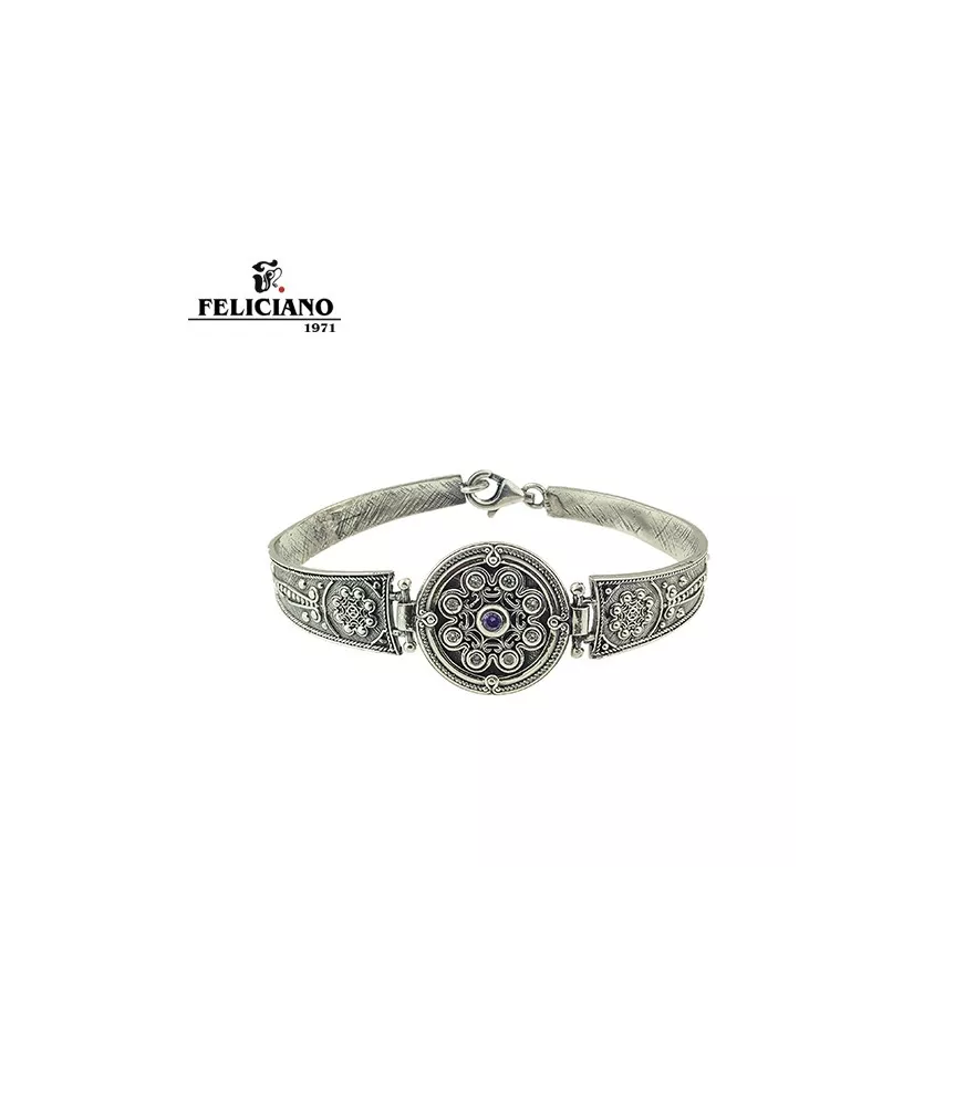 Brazalete en plata y circonitas