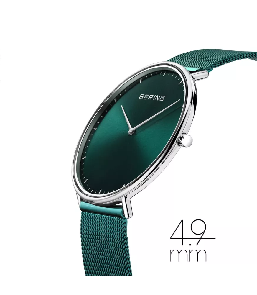 Reloj Bering Unisex Classic en acero esfera verde 15739-808