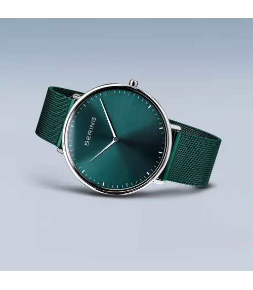 Reloj Bering Unisex Classic en acero esfera verde 15739-808