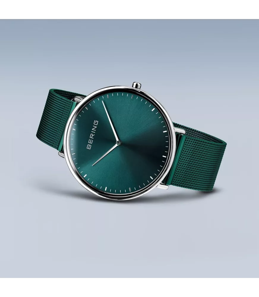 Reloj Bering Unisex Classic en acero esfera verde 15739-808