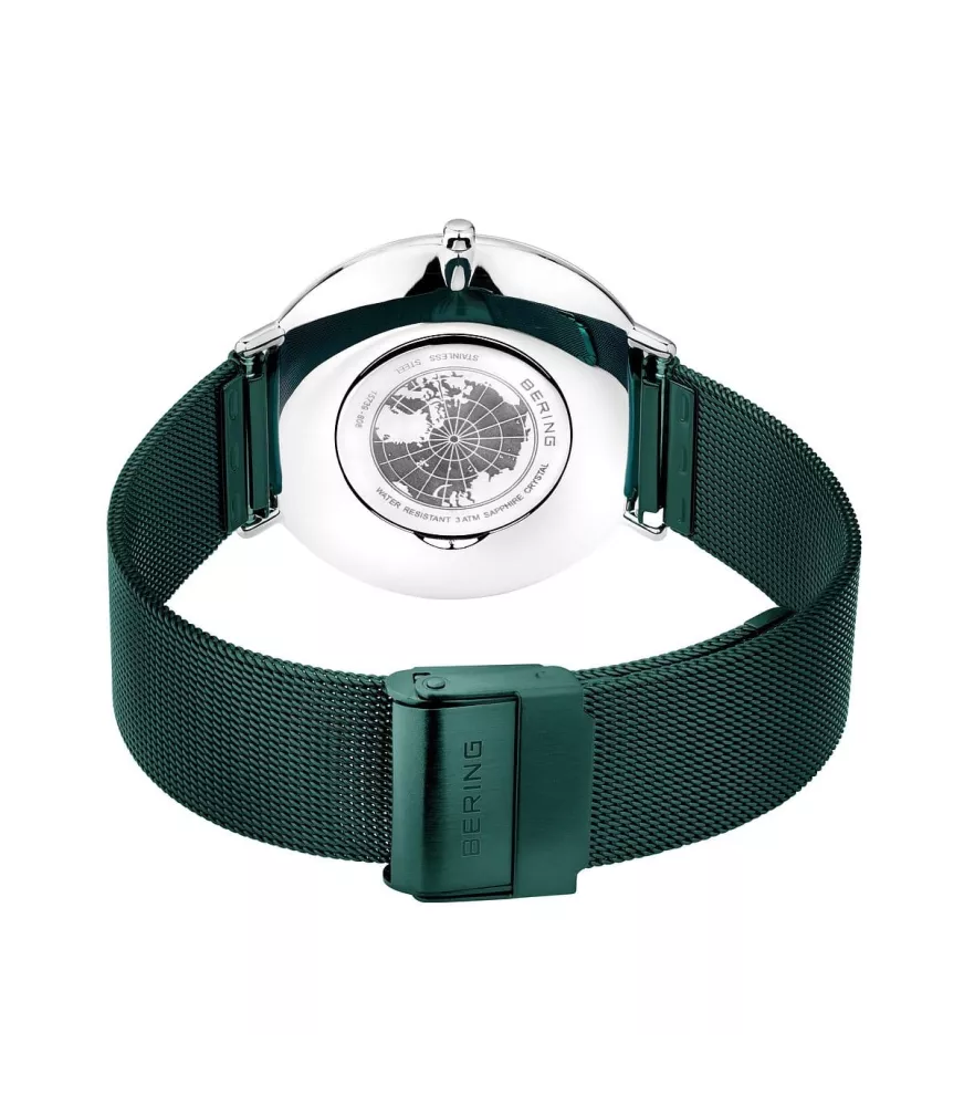 Reloj Bering Unisex Classic en acero esfera verde 15739-808