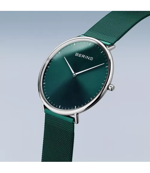 Reloj Bering Unisex Classic en acero esfera verde 15739-808