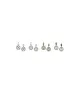 Pendientes Sunfield en plata, con circonitas de colores.