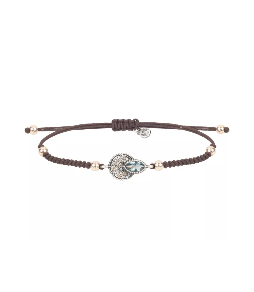 Pulsera Sunfield en plata, con piedras de colores.