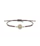 Pulsera Sunfield en plata, con piedras de colores.