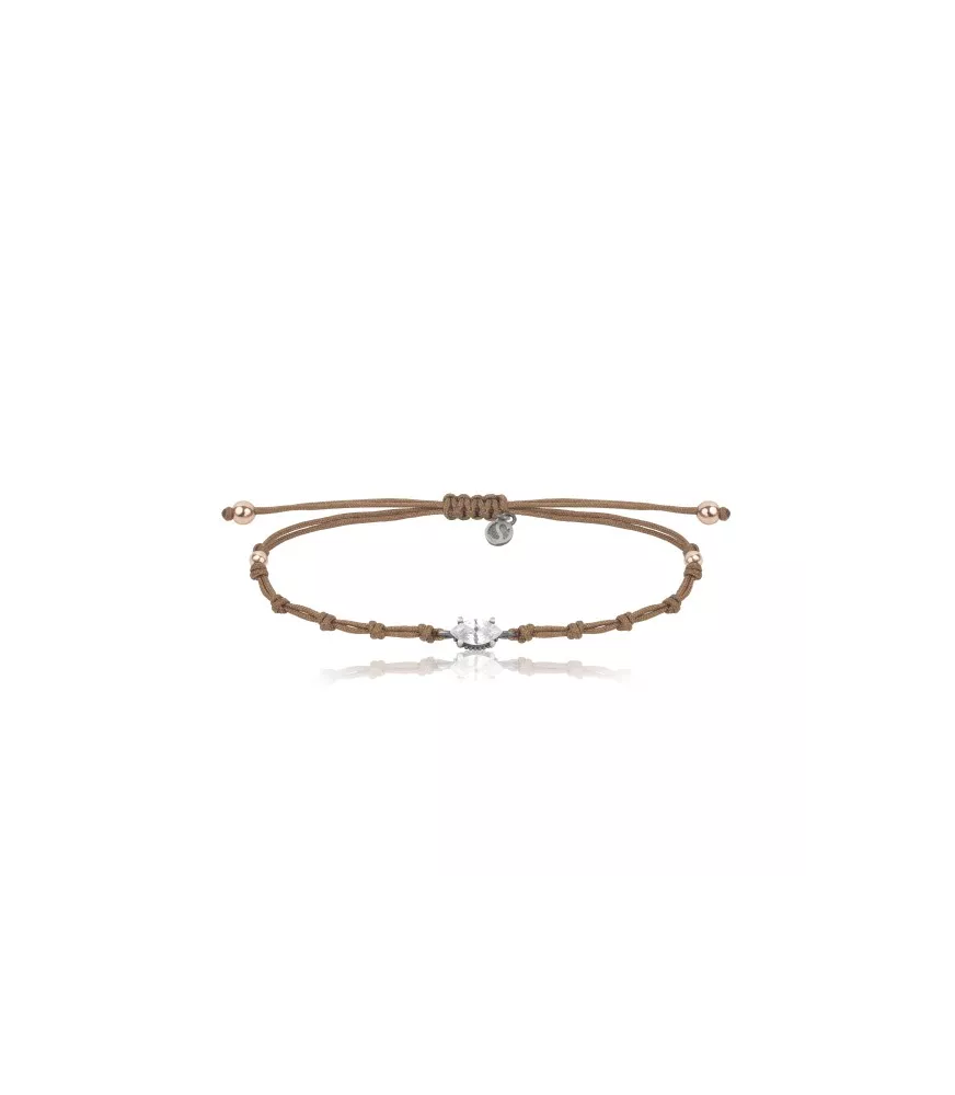 Pulsera Sunfield en plata y con una circonita.