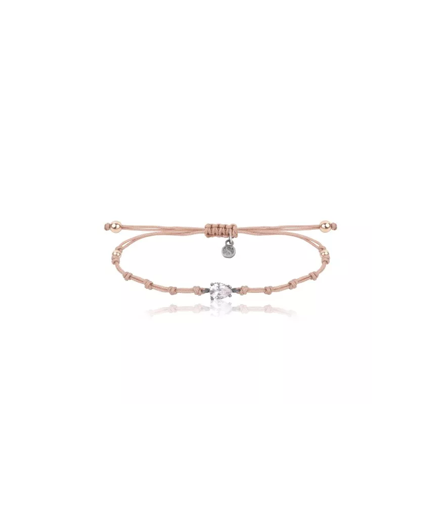 Pulsera Sunfield en plata y con una circonita.