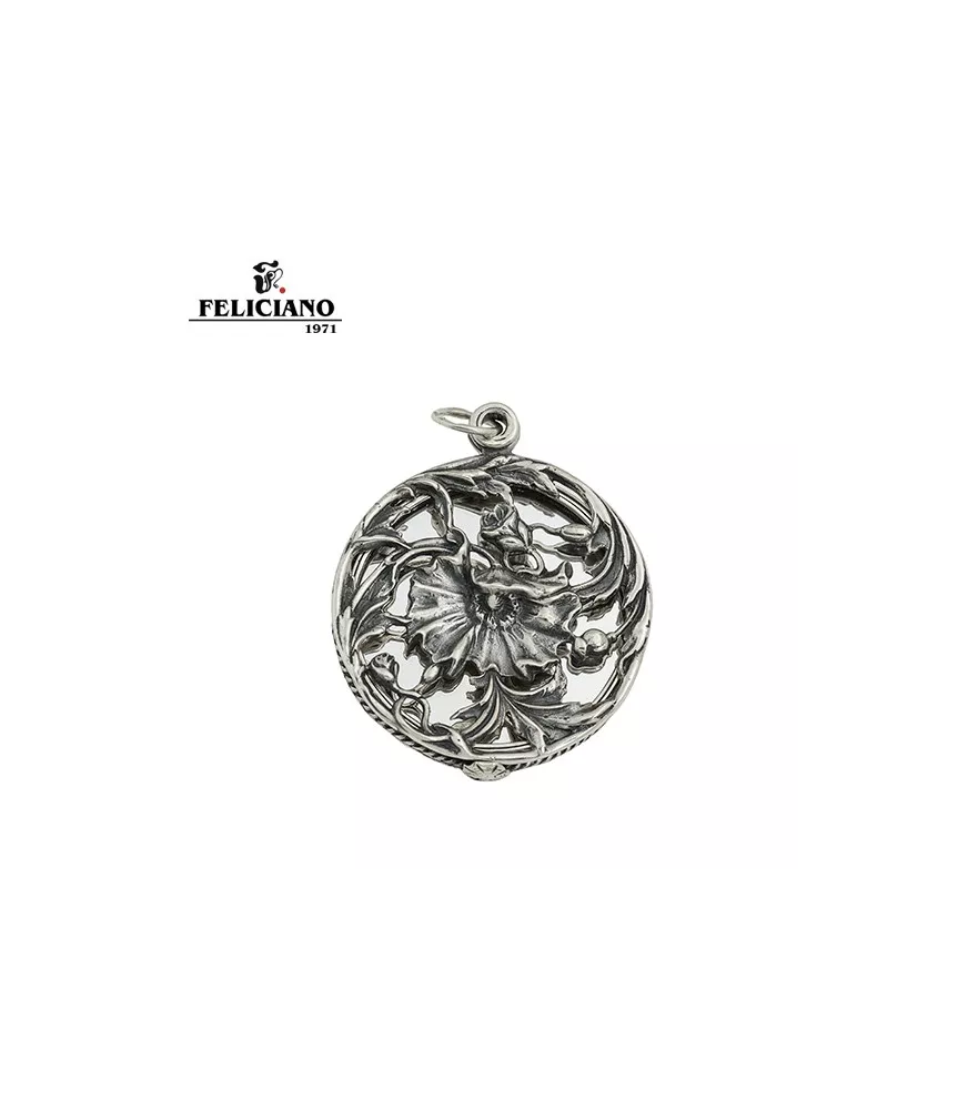Colgante en plata y espejo